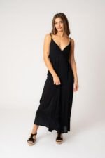 Vestido Largo Mica Black Solid - Imagen 2