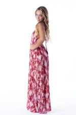 Vestido Largo Miranda Ikat Red - Imagen 3