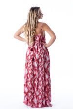 Vestido Largo Miranda Ikat Red - Imagen 2