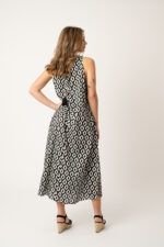 Vestido Largo Pilar Black Rombos - Imagen 3