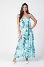 Vestido Largo Africa Tie Dye Blue