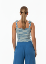 Top Bustier Long Blue Feather - Imagen 2