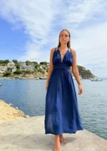 Vestido Largo Indira Blue Marine