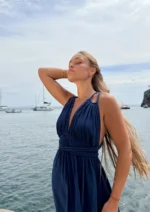 Vestido Largo Indira Blue Marine - Imagen 3