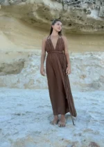 Vestido Largo Indira Chocolate