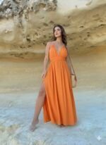 Vestido Largo Indira Orange