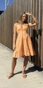 Vestido Corto Rose Teja