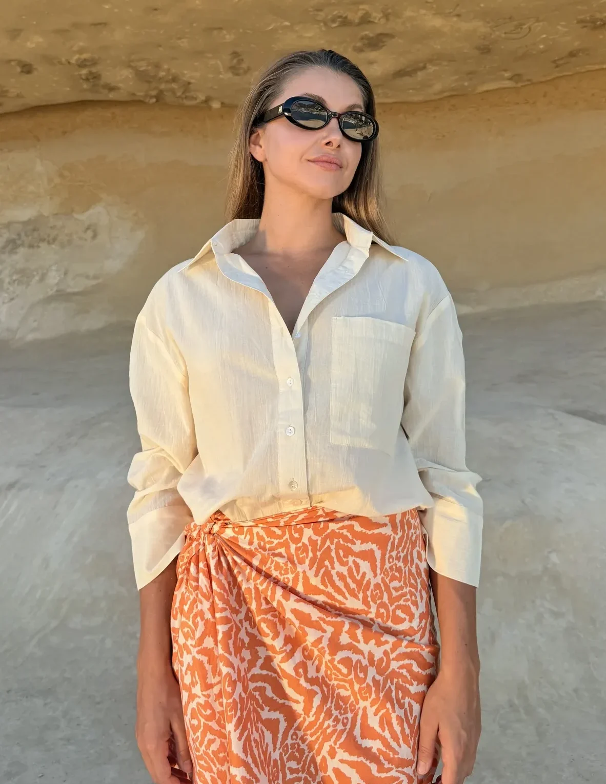 3853310 Camisa Neus Beige - Imagen 1
