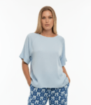Blusa Round Neck Sky Blue