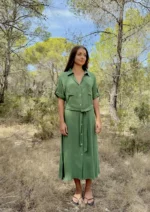 Vestido Largo Valeria Caqui