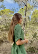 Vestido Largo Valeria Caqui - Imagen 3