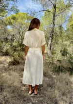 Vestido Largo Valeria Beige - Imagen 3