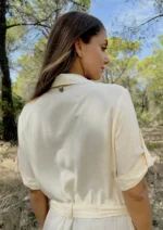 Vestido Largo Valeria Beige - Imagen 2