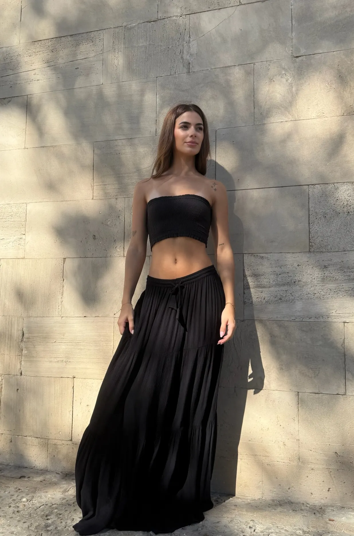 3983399 Falda Larga Reina Black - Imagen 1