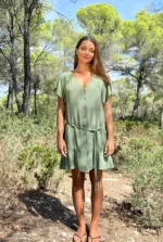 Vestido Corto Deia Caqui
