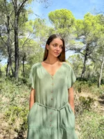 Vestido Corto Deia Caqui - Imagen 3