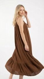 Vestido Largo Venezia Chocolate - Imagen 3