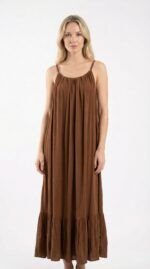 Vestido Largo Venezia Chocolate