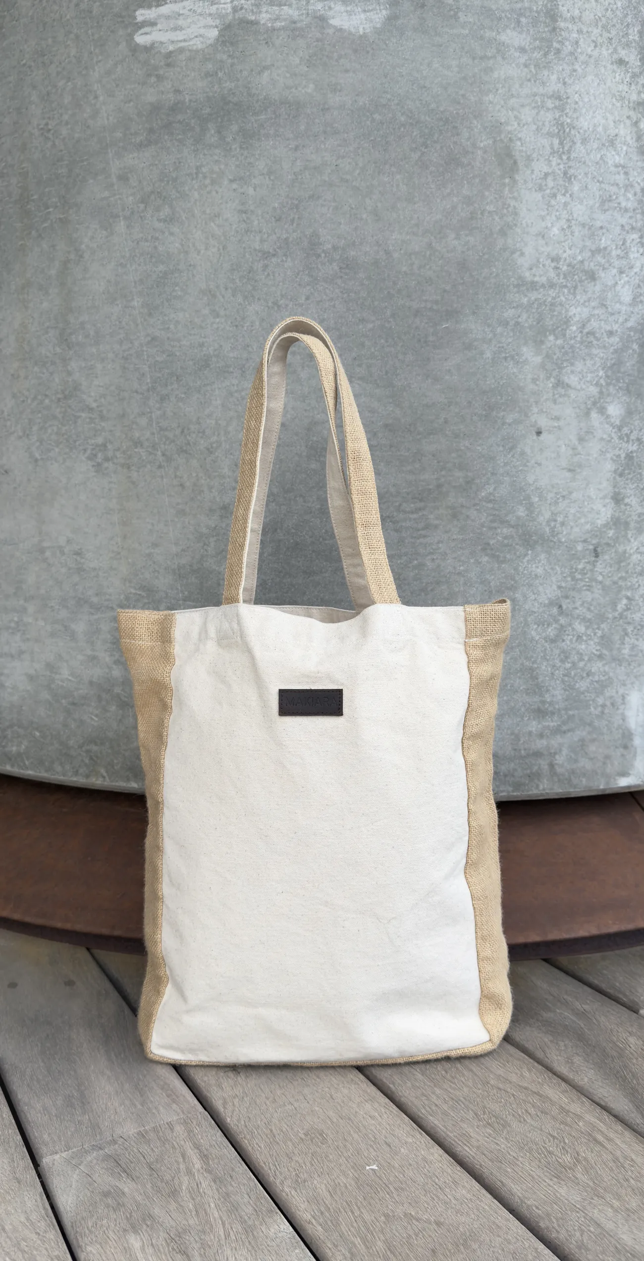 91003211 Bolso Bicolor Illetes Jute - Imagen 1