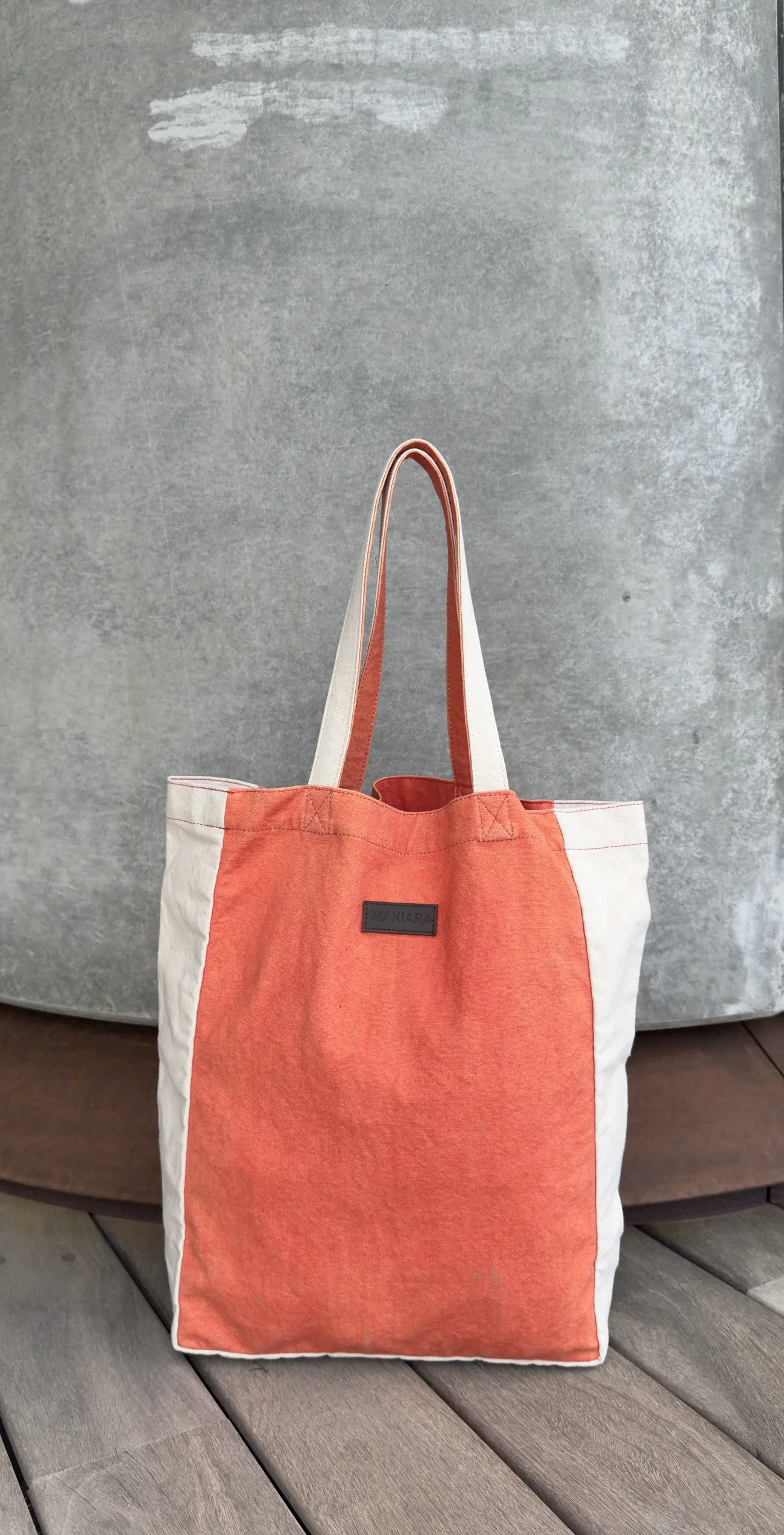 91003218 Bolso Bicolor Illetes Teja - Imagen 1