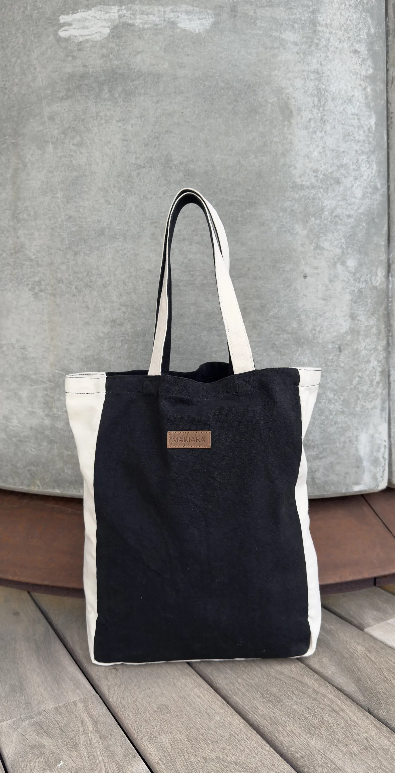 91003299 Bolso Bicolor Illetes Black - Imagen 1