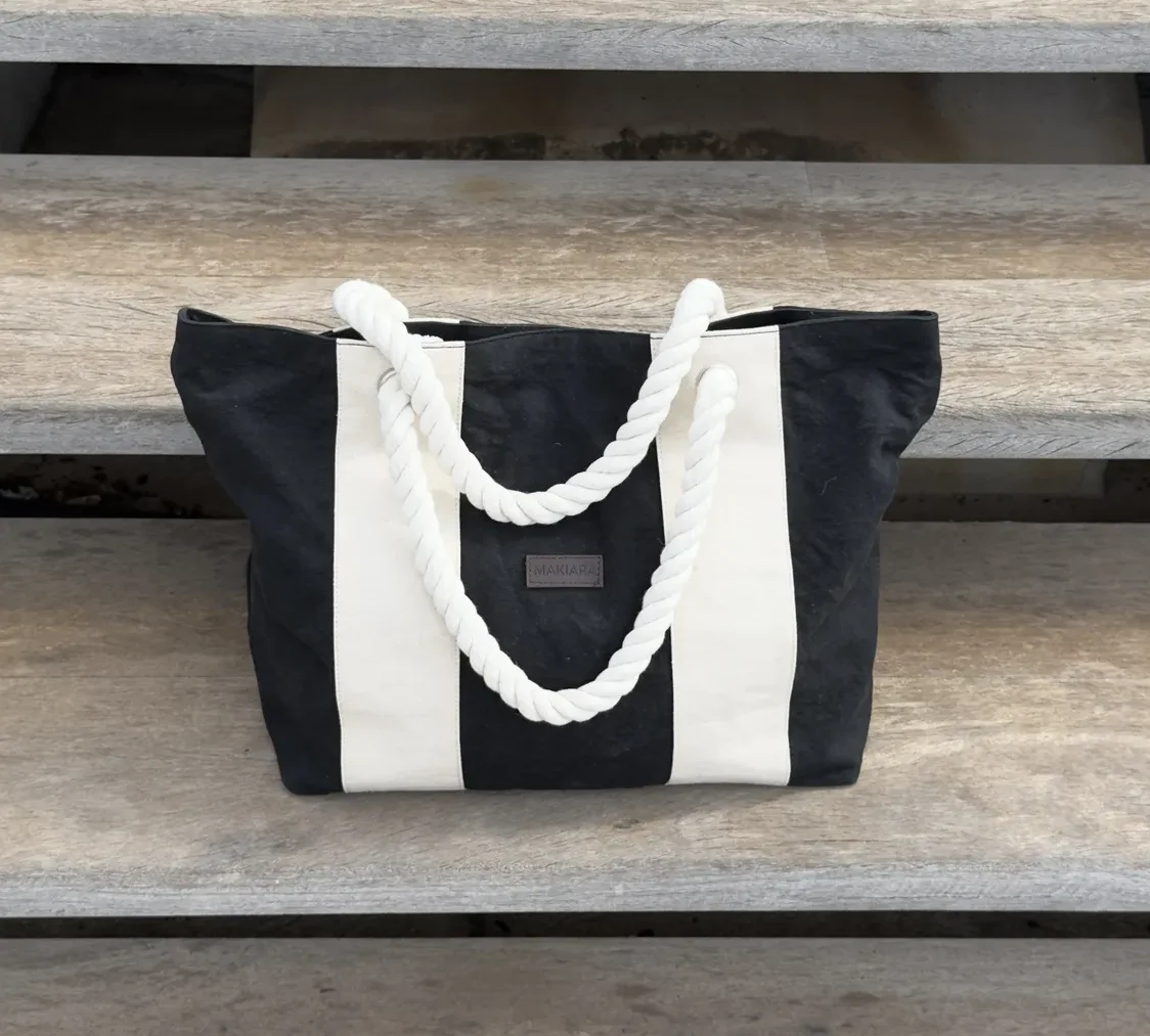 91083299 Bolso Bicolor Formentera Black - Imagen 1