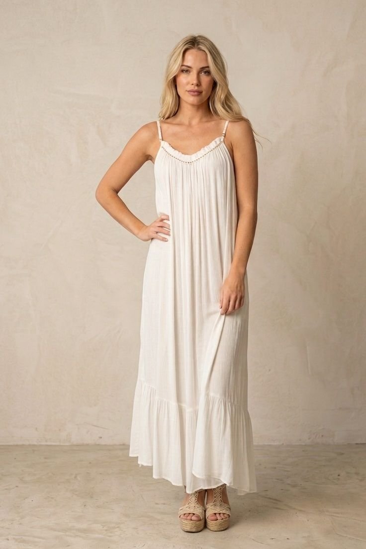 AFRICA IVORI 1 Vestido Largo África Ivory - Imagen 1