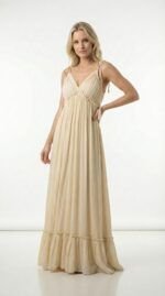 Vestido Largo Firenze Beige
