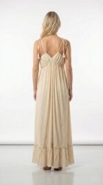 Vestido Largo Firenze Beige - Imagen 2