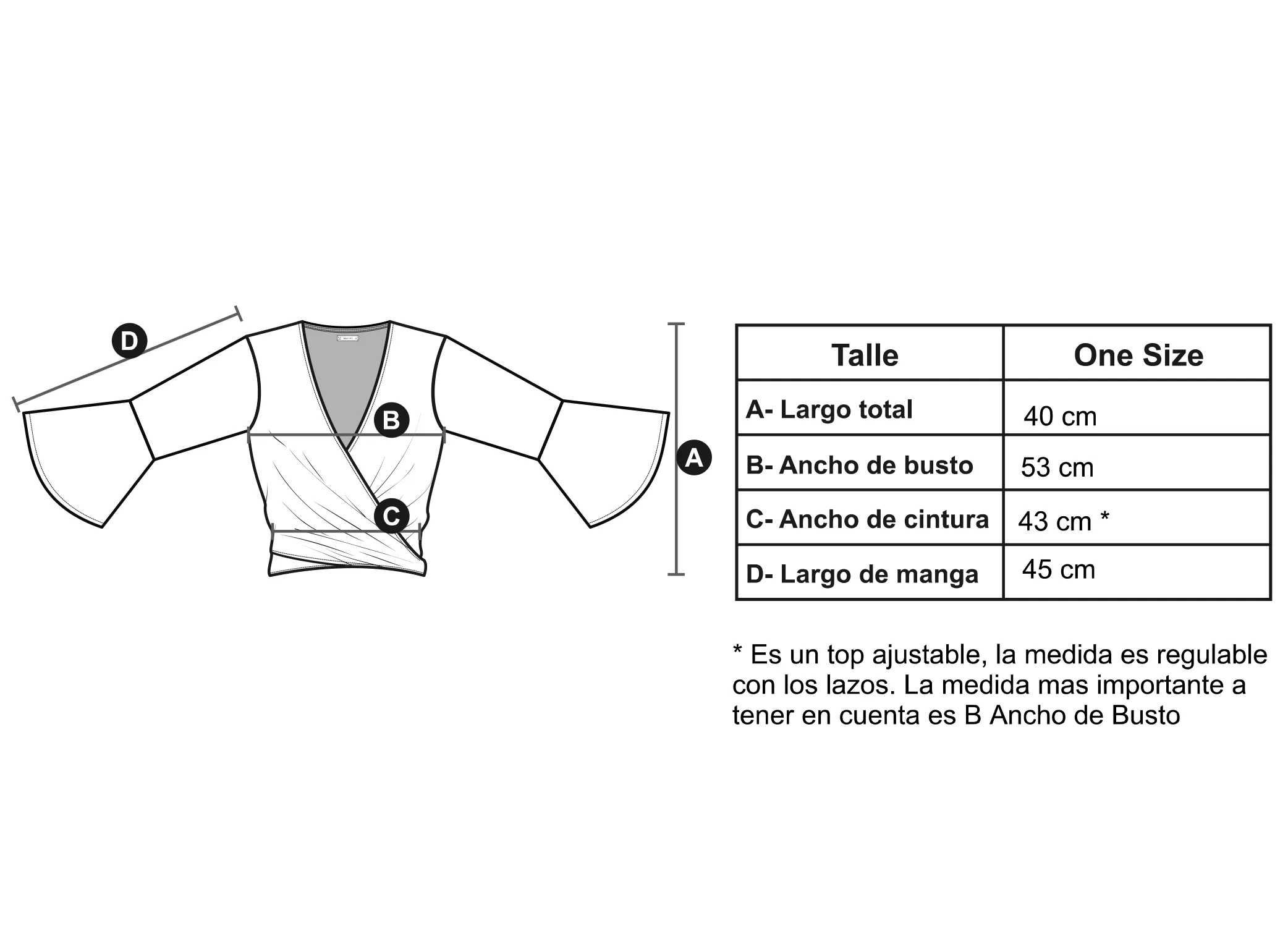 Medidas modelo Bianca