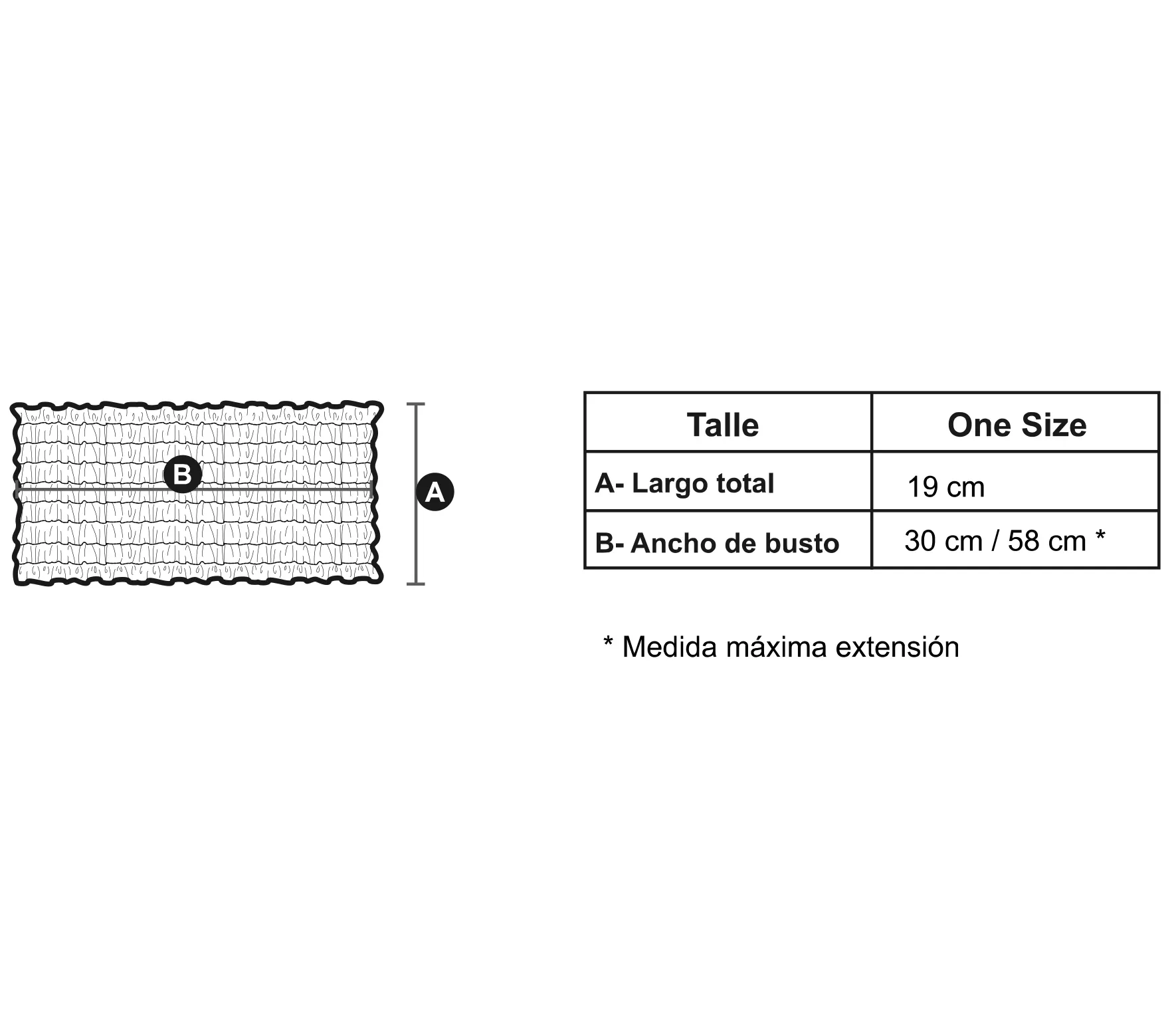 Medidas modelo Bustier