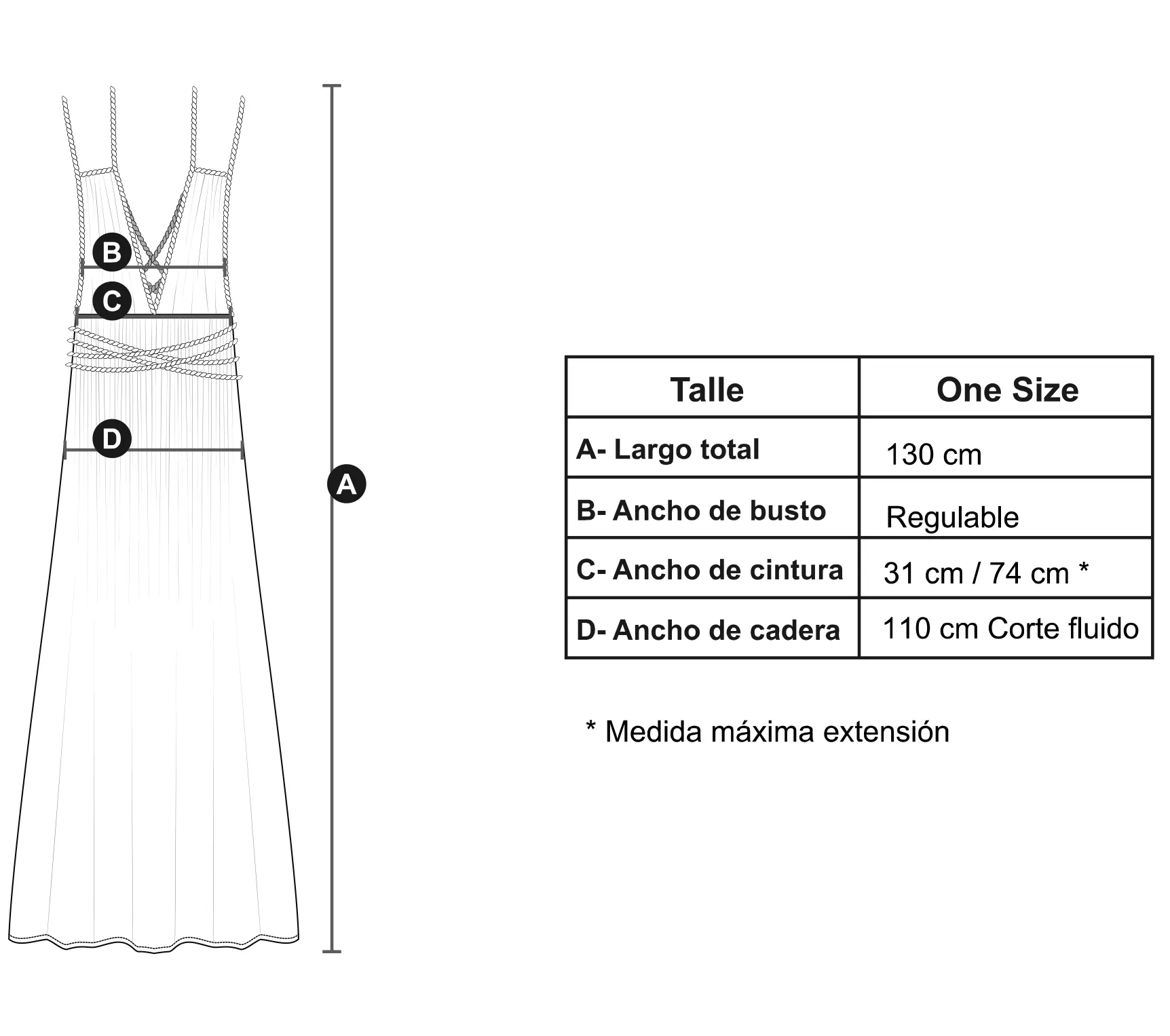 Medidas modelo Indira