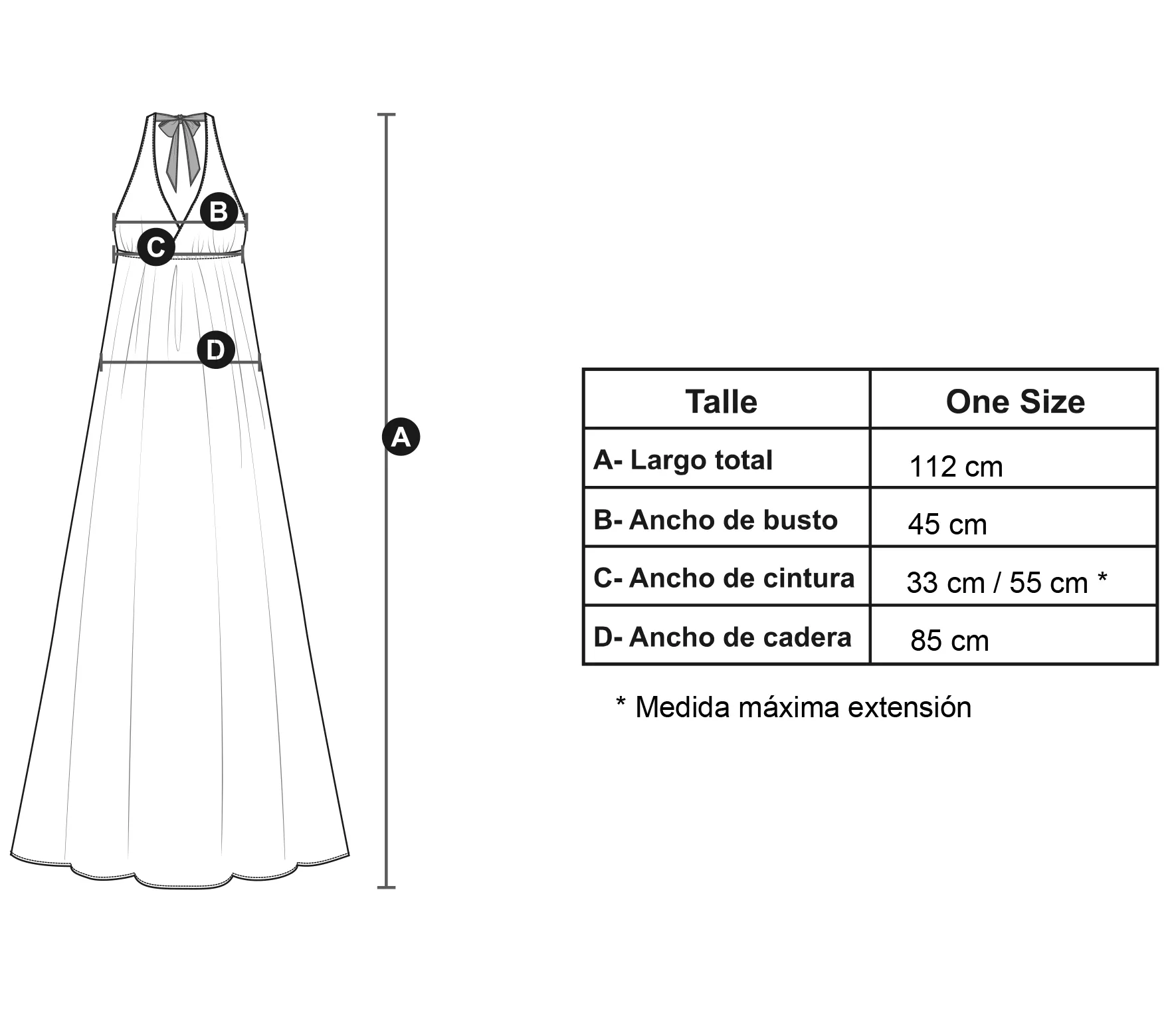 Medidas modelo Nerea