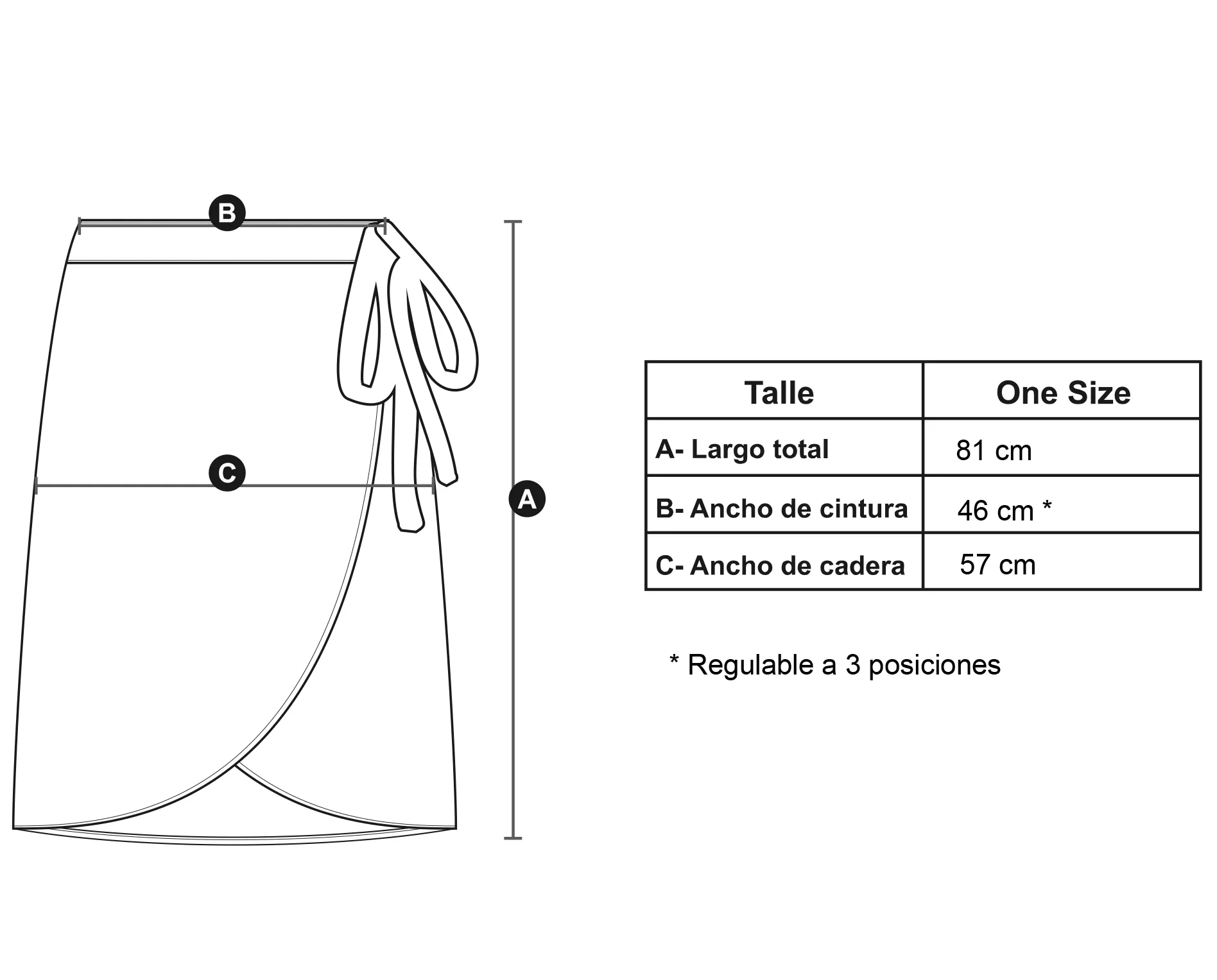 Medidas modelo Xisca